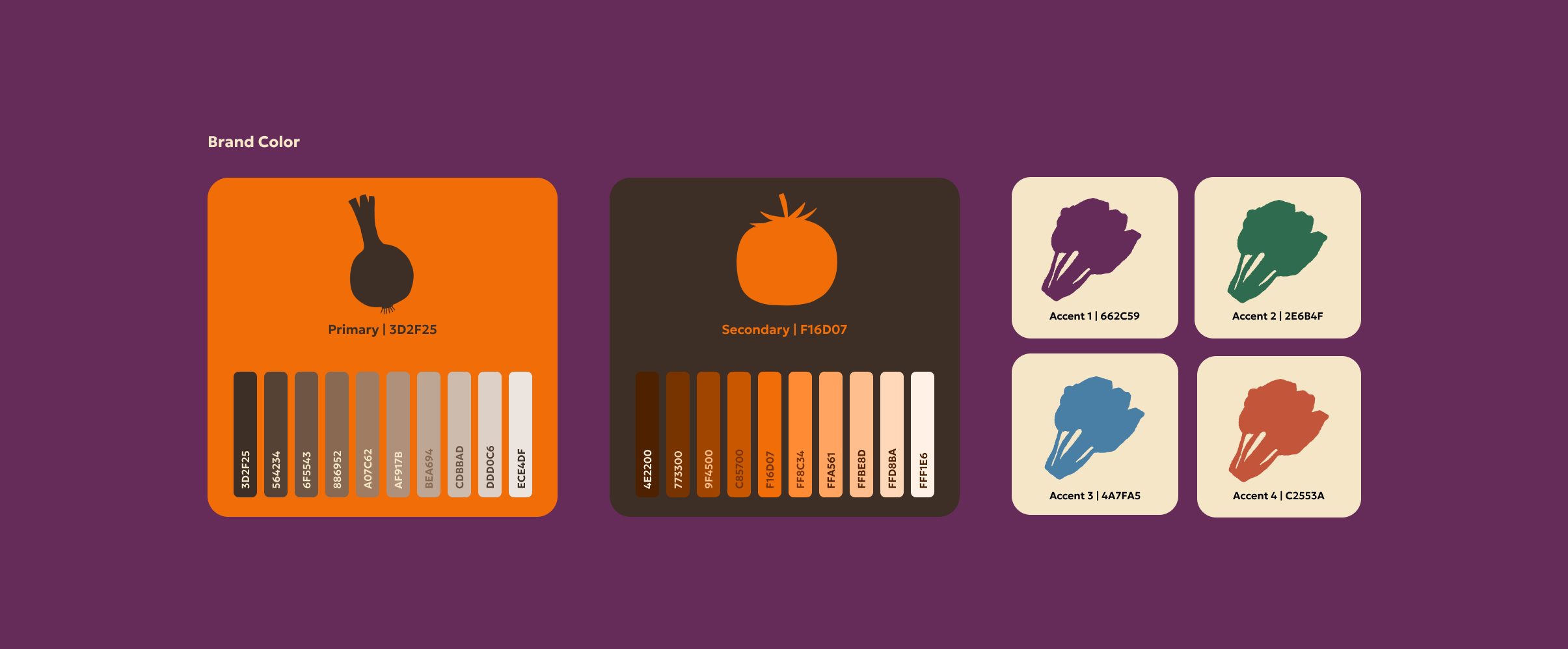 Cooka brand colour palette